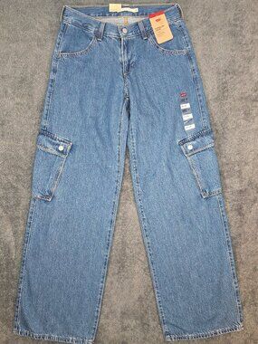 Levi’s Superlow Loose Jeans Womens 25x32 Low Rise Straight Leg NWT